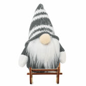 FROSTY SLEIGH - Kabouter op houten slee - Grijs