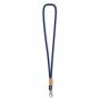 Polyester koord-keycord met bamboe plaatje