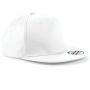 5 PANEL SNAPBACK RAPPER CAP, WHITE, One size, BEECHFIELD