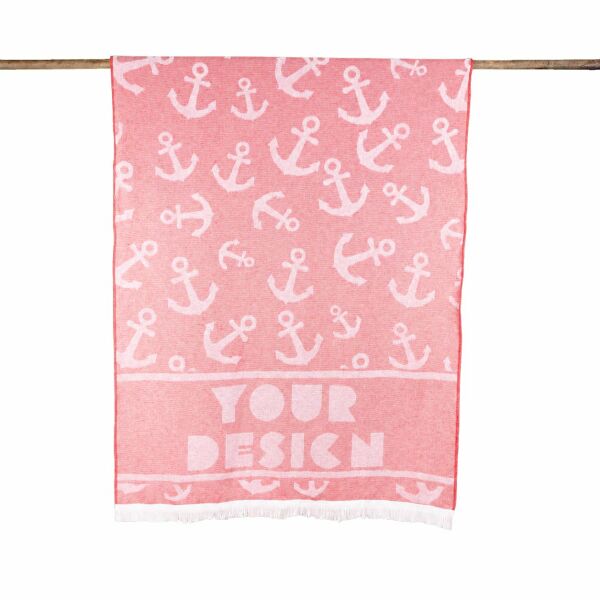 Custom-made hamamdoek 70 x 140 (2 kleuren geweven) met 330gsm Custom-made hamamdoek 70 x 140 (2 kleuren geweven) met 330gsm
