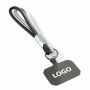 Sleutelhanger & telefoonhouder met koord met leren uiteinde.
