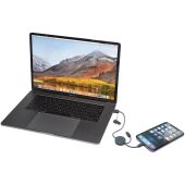 Citala 5-in-1 30 cm datasynchronisatie- en 27 W snellaadkabel van gerecycled plastic - Hale Blue