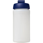 Baseline® Plus 500 ml sportfles met flipcapdeksel - Transparent/Blauw