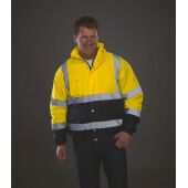 2-kleurig veiligheids bomberjack Hi Vis Orange / Navy S 2-kleurig veiligheids bomberjack Hi Vis Orange / Navy S