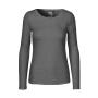 LADIES LONG SLEEVE TEE-SHIRT, DARK HEATHER, XXL, NEUTRAL