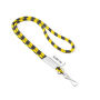 Polyester 2-kleurige koord-lanyard met full color label