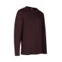 Interlock T-shirt | lange mouw - Donker bordeaux, 3XL