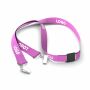 Polyester Pantone-gematchte zeefdruk keycord met 2 clips