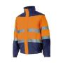 TWO-TONE HIGH VISIBILITY PADDED JACKET, FLUO YELLOW/NAVY, 3XL, VELILLA