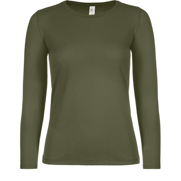 #E150 Ladies' T-shirt long sleeves Urban Khaki XXL #E150 Ladies' T-shirt long sleeves Urban Khaki XXL
