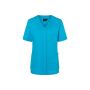 KS 63 Short-Sleeve Ladies' Tunic Essential, from Sustainable Material , 65% GRS Certified Recycled Polyester / 35% Conventional Cotton - pacific blue - 54