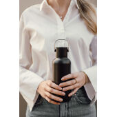 VINGA Cael RCS SS drinkfles 600ML, zwart