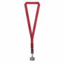 Geweven verstelbare crossbody telefoonhouder met gegraveerde metalen logoplaat