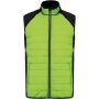Sportjas in twee stoffen zonder mouwen Lime/Black 3XL