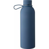 Gerecycled roestvrijstalen dubbelwandige drinkfles (500 ml) Sena zwart