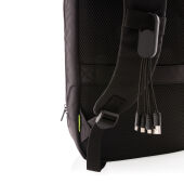 4-in-1 kabel met karabijnhaak, zwart
