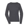 Ladies' Round-Neck Pullover anthracite-melange XXL