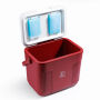 Brisby Koelbox - Frigobox - 22L - Rood - Tot maximaal 40 uur isolatie - Incl. 4 dikke koelelementen van 450ml - Temperatuur veilige sluiting - Nieuw ontwerp met koelelementen vergrendeld in deksel