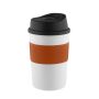 Metmaxx® "CremaCoffeeHouse" thermomok wit/ring oranje