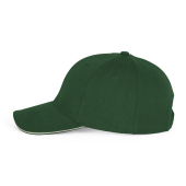 Baseballpet - 6 panelen Forest Green / Beige One Size Baseballpet - 6 panelen Forest Green / Beige One Size