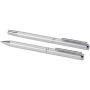 Lucetto cadeauset met balpen en rollerbalpen van gerecycled aluminium (zwarte inkt) - Zilver