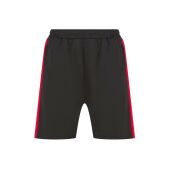 ADULTS' KNITTED SHORTS WITH ZIP POCKETS, BLACK / RED, 3XL, FINDEN HALES