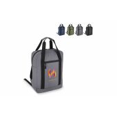 PU gecoate 600D gerecycled PET rugzak 27.5 x 12 x 37.5 cm 12 L - Zwart