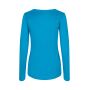 Interlock T-shirt | lange mouw | dames - Turkoois, S