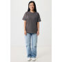 IQONIQ Kakadu relaxed gerecycled katoen t-shirt, antraciet (XXXL)
