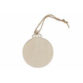 Houten kerstornament kerstbal