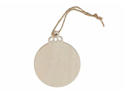 Houten kerstornament kerstbal