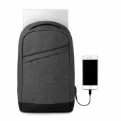 BERLIN - Nylon rugtas powerbank - Zwart BERLIN - Nylon rugtas powerbank - Zwart