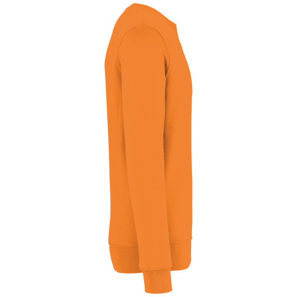 Ecologische uniseks sweater met ronde hals Tangerine XS