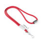 Polyester 2-kleurige koord-lanyard met full color label