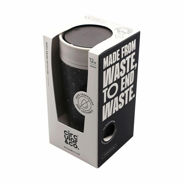 Circular&Co Recycled Coffee Cup 340 ml Kaffeebecher - grau/weiß Circular&Co Recycled Coffee Cup 340 ml Kaffeebecher - grau/weiß