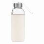 TAKE WELL - Glazen fles transparant, wit