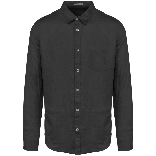 Chemise en lin homme Anthracite Grey XS Chemise en lin homme Anthracite Grey XS