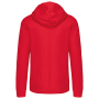 Herensweater met rits en capuchon in contrasterende kleur Red / White M