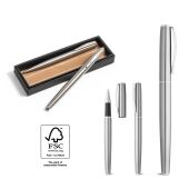 Ella schrijfset balpen rollerbalpen gerecycled rvs zwarte inkt