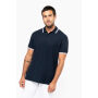 Herenpolo met korte mouwen en contrasterende bies Royal Blue / White S