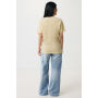 IQONIQ Yala dames lichtgewicht gerecycled katoen t-shirt, cream yellow (L)