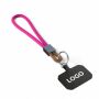 Sleutelhanger & telefoonhouder met koord met leren uiteinde Sleutelhanger & telefoonhouder met koord met leren uiteinde