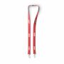 Polyester Pantone-gematchte zeefdruk keycord met 2 clips