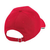 Authentic 5 Panel Cap - Piped Peak - White/French Navy - One Size Authentic 5 Panel Cap - Piped Peak - White/French Navy - One Size
