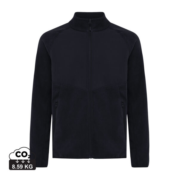 Iqoniq Talung gerecycled polyester fleece jas met rits, zwart (4XL)