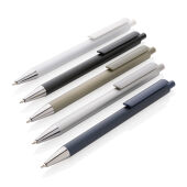 Amisk RCS-gecertificeerde pen van gerecycled aluminium, zilver, grijs