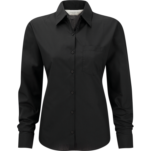 Ladies' Ls Polycotton Poplin Shirt