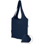 Madras Blend 140 g/m² GRS-gecertificeerde, gerecyclede, opvouwbare katoenen draagtas, 7 liter - Marineblauw Madras Blend 140 g/m² GRS-gecertificeerde, gerecyclede, opvouwbare katoenen draagtas, 7 liter - Marineblauw