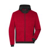red-melange/black