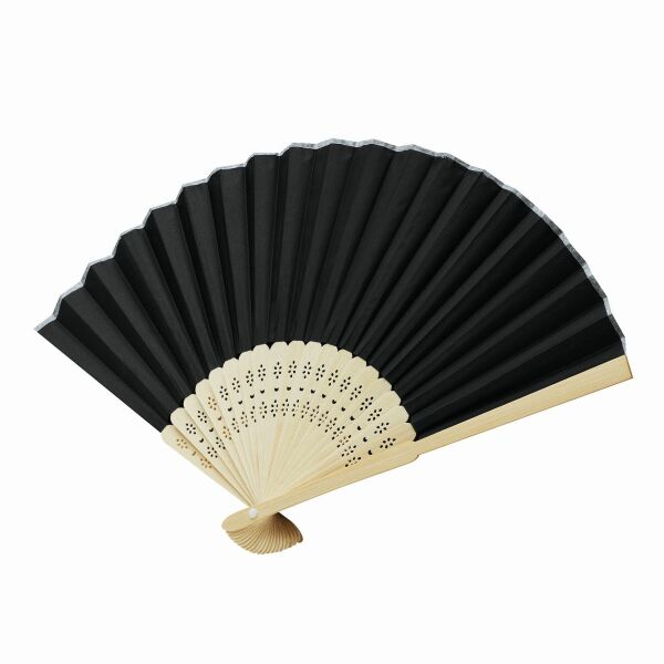Opvouwbare waaier BAMBOO COOL zwart
